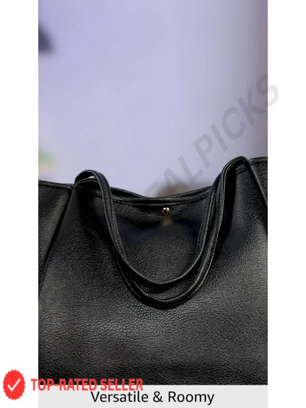 Oversize PU Leather Tote Weekender Travel Bag Shopper Hobo